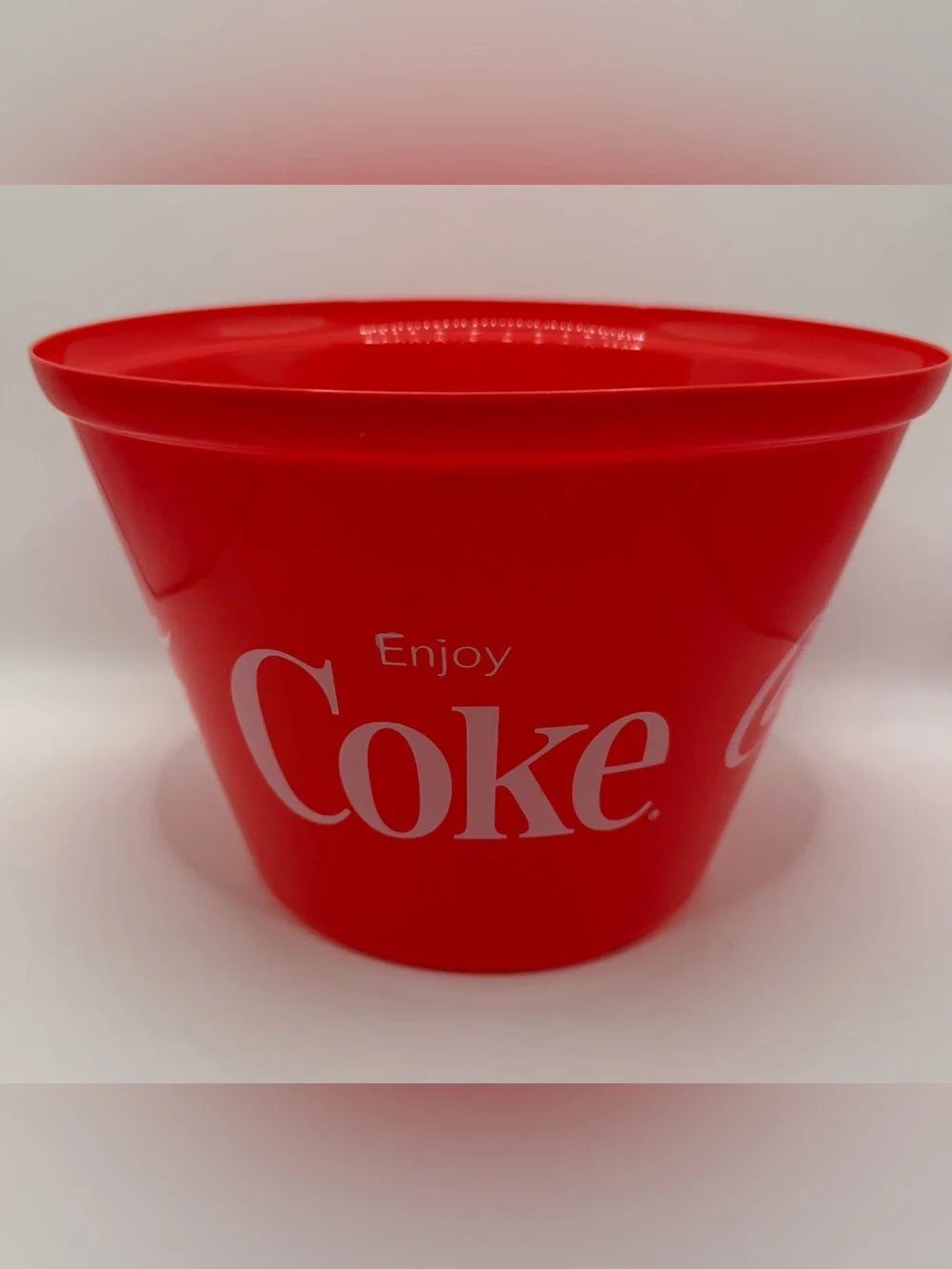 2 Coca-Cola Red Party Tubs with White Logo